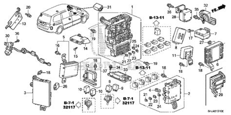 2005 honda odyssey rear junction box|Box Assembly, Rear Junction .